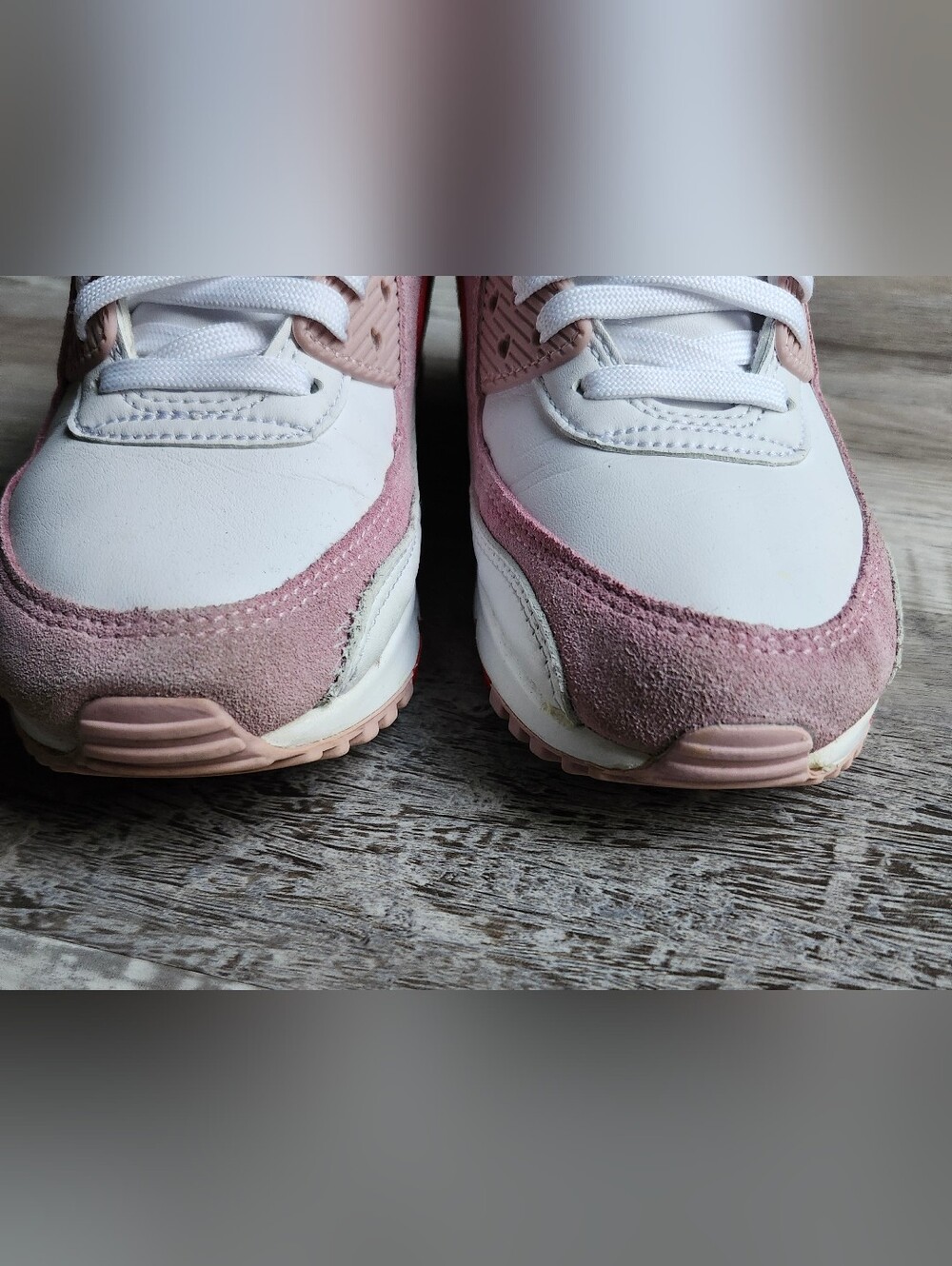 Nike Air Max 90 Pink Red White Sneakers Women's Size 7 EU 38 - Picture 5 of 11